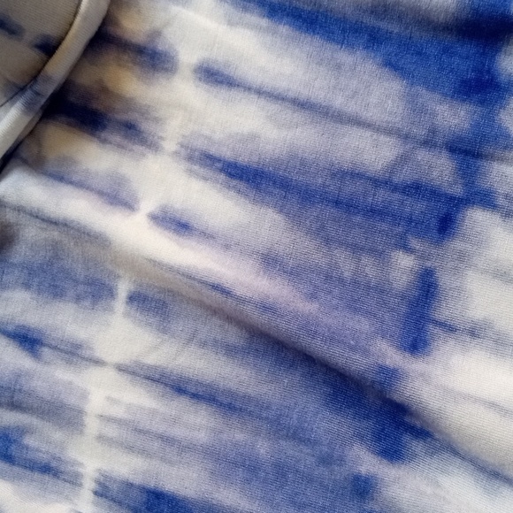 Chico's blue and white tie dye circle hi low skirt size 2=L/12 - Picture 3 of 10